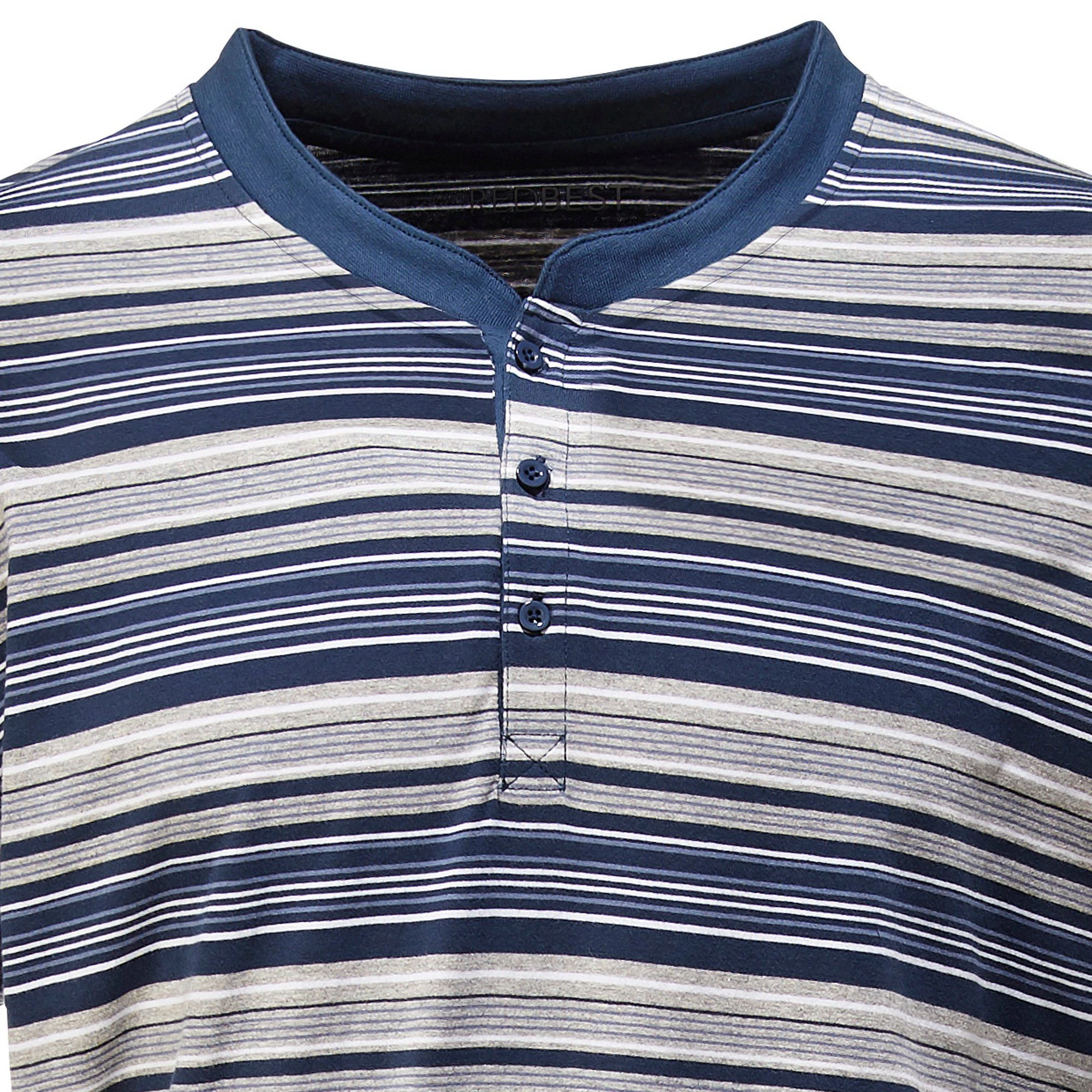 REDBEST Pyjama Herren-Schlafanzug Single-Jersey Streifen 6 REDBEST Pyjama Herren-Schlafanzug Single-Jersey Streifen – Bild 4