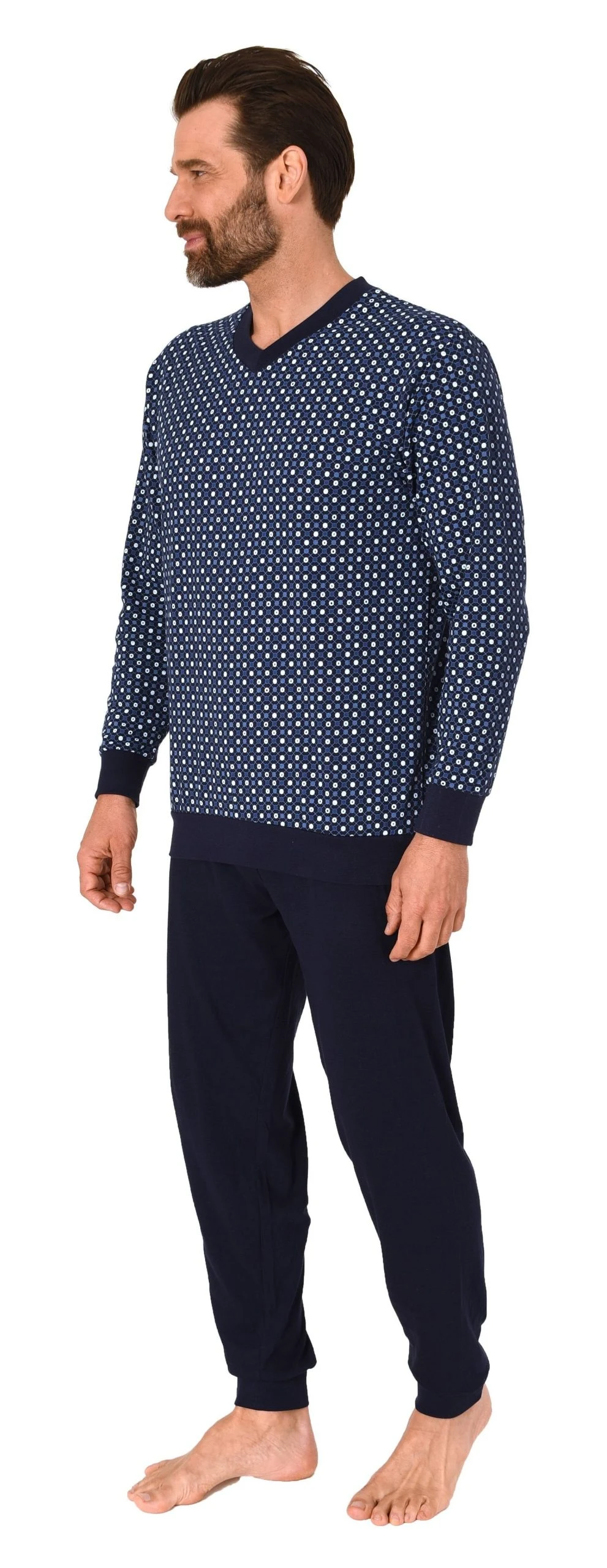 Normann Pyjama Edler Herren Pyjama Langarm Mit Minimal-Print - 122 101 10 750 4 Normann Pyjama Edler Herren Pyjama Langarm Mit Minimal-Print - 122 101 10 750 – Bild 2