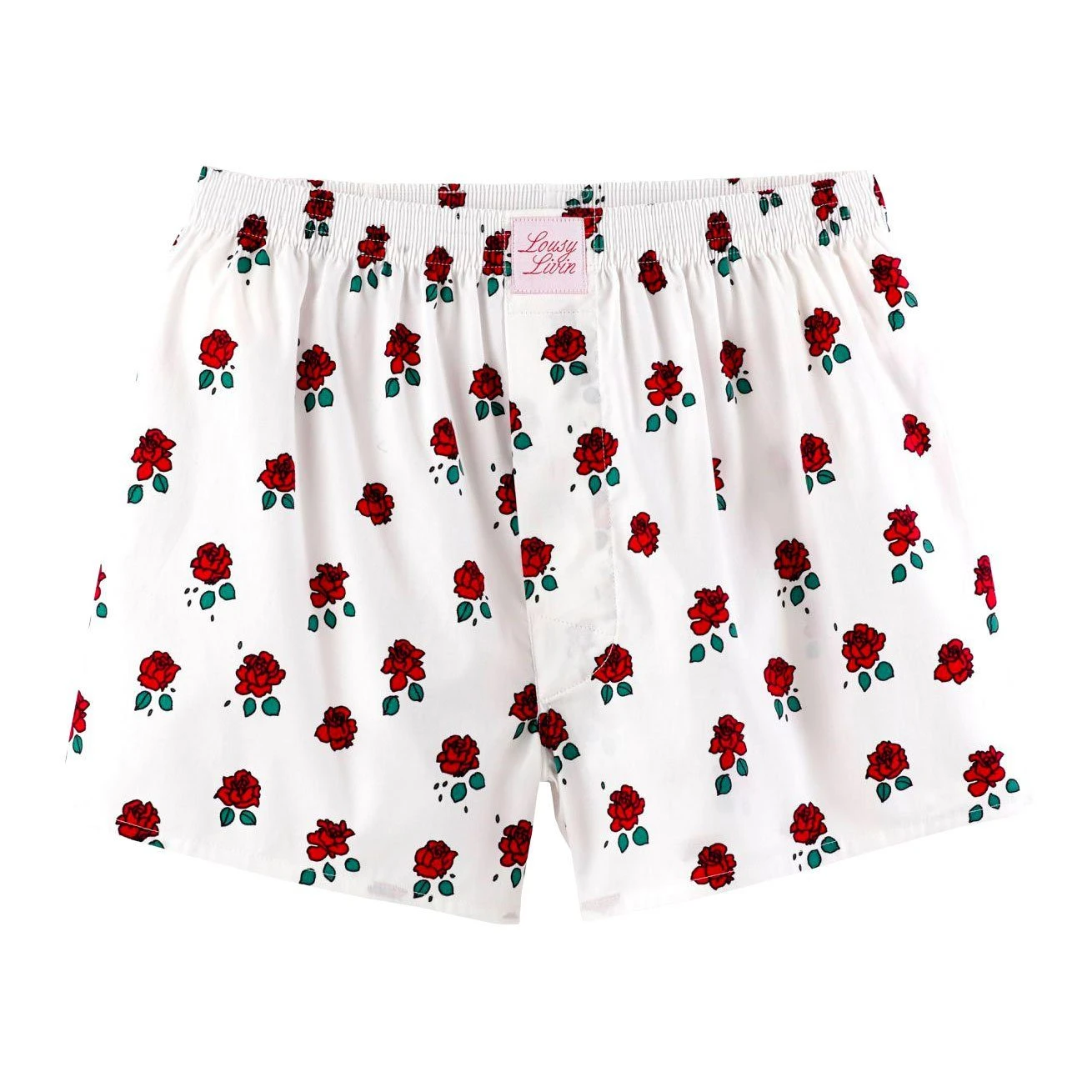Lousy Livin Boxershorts Roses - White Allover Pattern 3 Lousy Livin Boxershorts Roses - White Allover Pattern