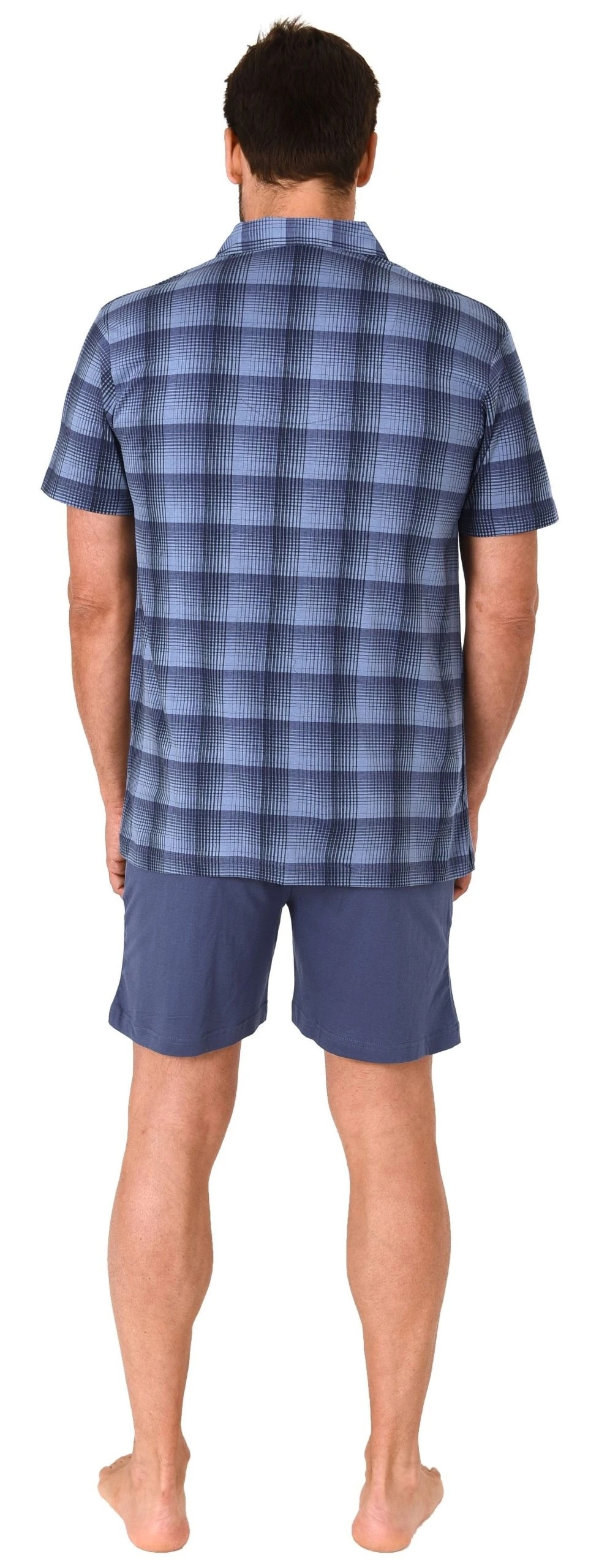 Normann Pyjama Durchknöpfbarer Herren Shorty Kurzarm Schlafanzug In Karo-Optik, Auch In Übergrösse -64831 6 Normann Pyjama Durchknöpfbarer Herren Shorty Kurzarm Schlafanzug In Karo-Optik, Auch In Übergrösse -64831 – Bild 4