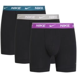 NIKE Underwear Boxer Nike Dri-FIT Essential Cotton Stretch (Set, 3-St., 3er-Pack) Mit Logo Auf Dem Taillenbund