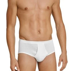 Schiesser Slip Original Classics Doppelripp (Vorteilspack Spar-Pack, 2-St., 2er-Pack, 4er-Pack) Herren Sportslip Mit Eingriff Aus Reiner Baumwolle