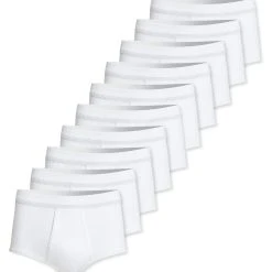 Conta Slip 10er Pack Doppelripp (Spar-Set, 10-St) Slip / Unterhose - Baumwolle - Mit Eingriff - Formstabil, Pflegeleicht
