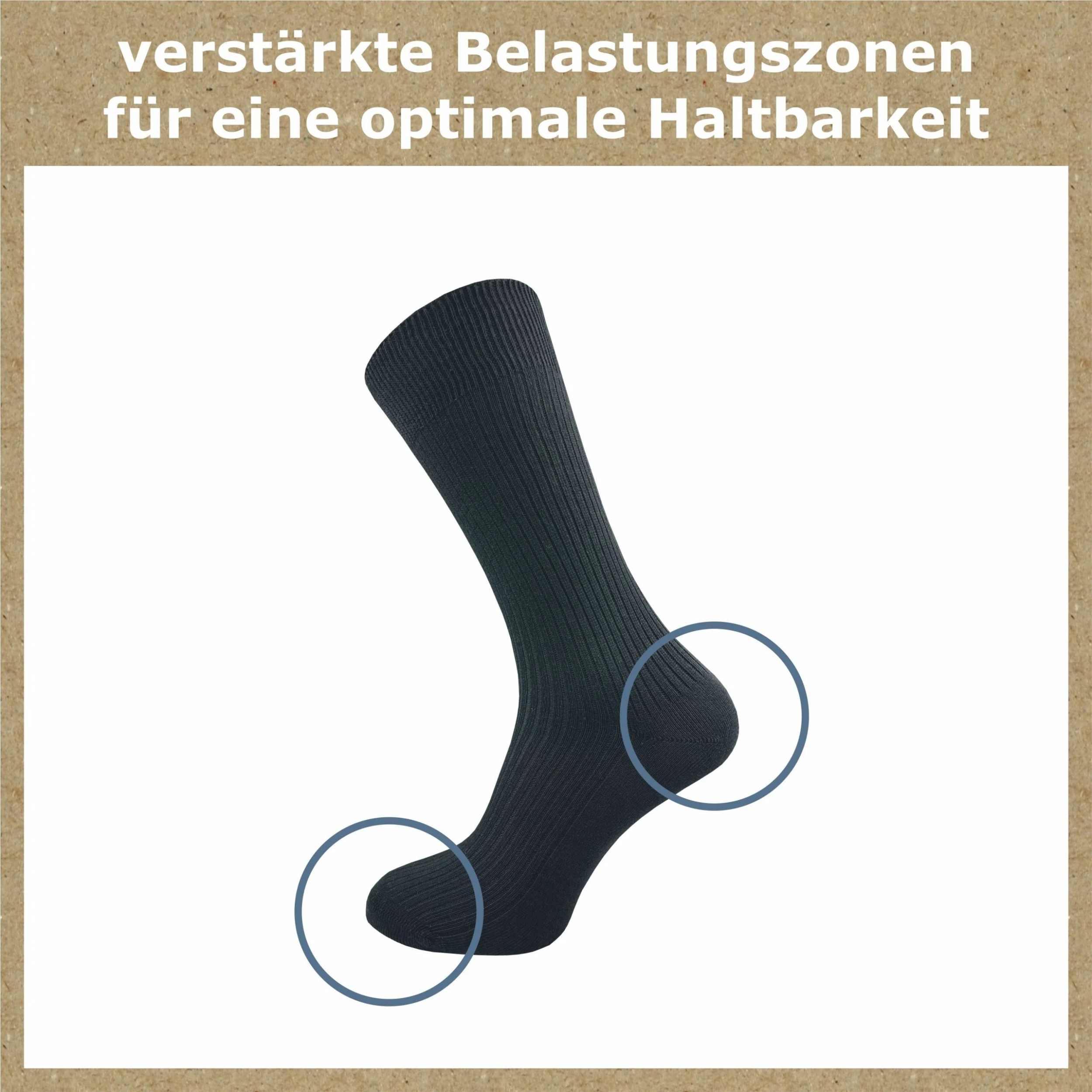 GAWILO Businesssocken Naturbelassene Socken Aus 100% Baumwolle (8 Paar, Herren) 5 GAWILO Businesssocken Naturbelassene Socken Aus 100% Baumwolle (8 Paar, Herren) – Bild 3