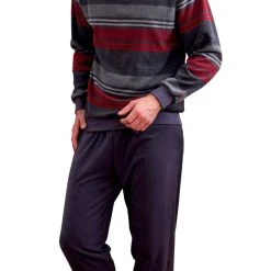 Normann Pyjama Eleganter Herren Frottee Pyjama Schlafanzug Mit Bündchen, Auch In Übergrößen - 291 101 93 708