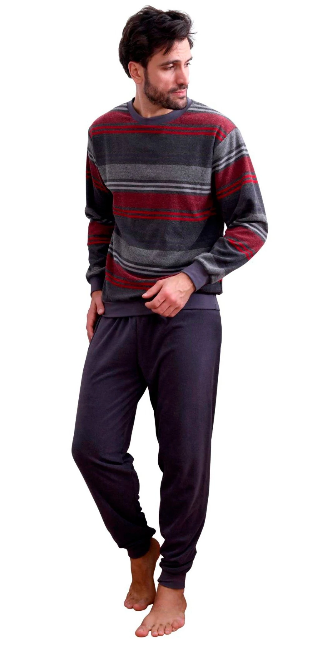 Normann Pyjama Eleganter Herren Frottee Pyjama Schlafanzug Mit Bündchen, Auch In Übergrößen - 291 101 93 708 3 Normann Pyjama Eleganter Herren Frottee Pyjama Schlafanzug Mit Bündchen, Auch In Übergrößen - 291 101 93 708