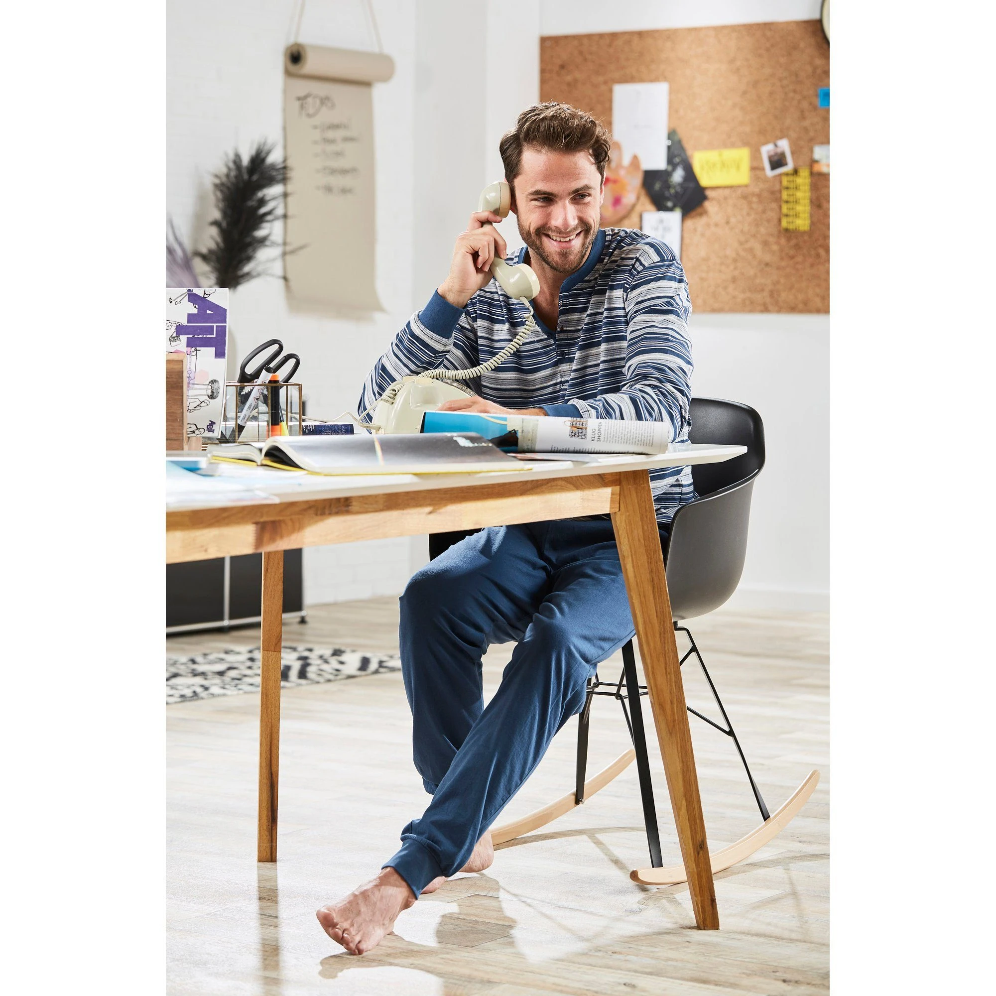 REDBEST Pyjama Herren-Schlafanzug Single-Jersey Streifen 4 REDBEST Pyjama Herren-Schlafanzug Single-Jersey Streifen – Bild 2