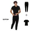 Qotton Pyjama Qotton Herren Jogger Schlafanzugset Schwarz Hose + Tshirt Aus Bester Baumwolle (Hose + Tshirt, 1 Tlg) -Zimmerli Geschäft b047d0f2 1783 4024 a171 a3fcb5ec8cdc