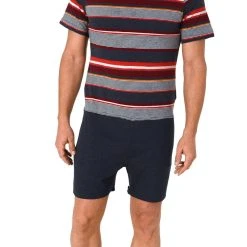 Normann Care Pyjama Herren Pflegeoverall Kurzarm Mit Reissverschluss Am Rücken Und Bein 181 171 90 005
