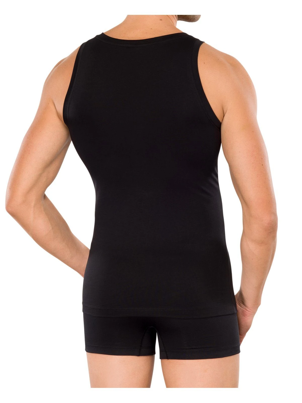 Schiesser Unterhemd Unterhemden Long Life Cotton, Schwarz (Packung, 3er-Pack) 4 Schiesser Unterhemd Unterhemden Long Life Cotton, Schwarz (Packung, 3er-Pack) – Bild 2