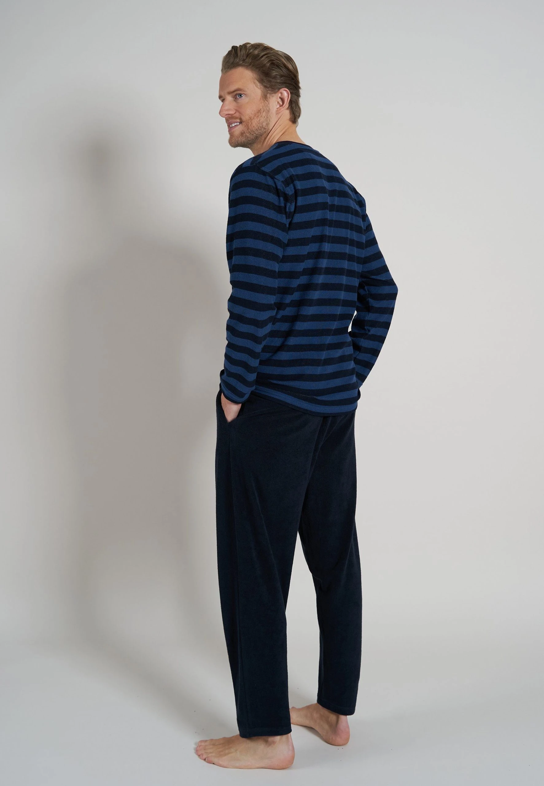 CECEBA Pyjama CECEBA Herren Pyjama Blau Quergestreift (1 Tlg) 5 CECEBA Pyjama CECEBA Herren Pyjama Blau Quergestreift (1 Tlg) – Bild 3