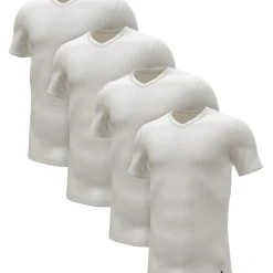 Adidas Sportswear Unterhemd 4er Pack Active Flex Cotton 3 Stripes (Spar-Set, 4-St) Unterhemd / Shirt Kurzarm - Baumwolle -