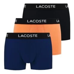 Lacoste Trunk Casual Cotton Stretch (3-St., 3er Pack) Mit Markenschriftzug Am Bund