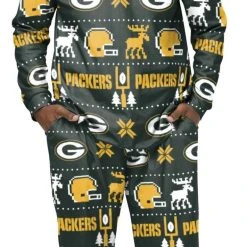 Forever Collectibles Pyjama NFL Green Bay Packers Crewneck Ugly Pajama
