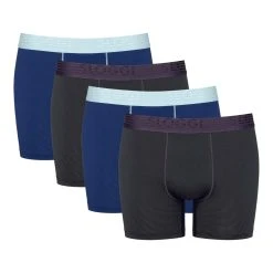 Sloggi Retro Boxer 4er Pack Ever Cool (Spar-Set, 4-St) Long Short / Pant - Baumwolle - Ohne Eingriff - Pants Mit Kühl-Effekt