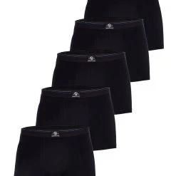 HAASIS Bodywear 1919 Retro Pants Herren Pants 77551413-schwarz (Packung, 5-St., 5er Pack) Hochwertige Herrenpants In Optimaler Paßform, Pflegeleicht, Formbeständig, Strapazierfähig Aus 95% Hautsympathischer Baumwolle