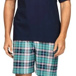 Comte Pyjama Herren-Shorty Single-Jersey Karo