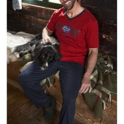 Jan Vanderstorm Schlafanzug FAJE (Set, 2 Tlg) V-Neck Und Elastikhosenbund -Zimmerli Geschäft d3bea11a 6984 5947 8017 61955bdc6f25