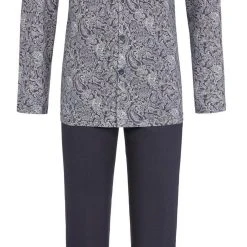 Ringella Schlafanzug Herren Schlafanzug Paisley Muster Geknöpft (2 Tlg) Modisches Design