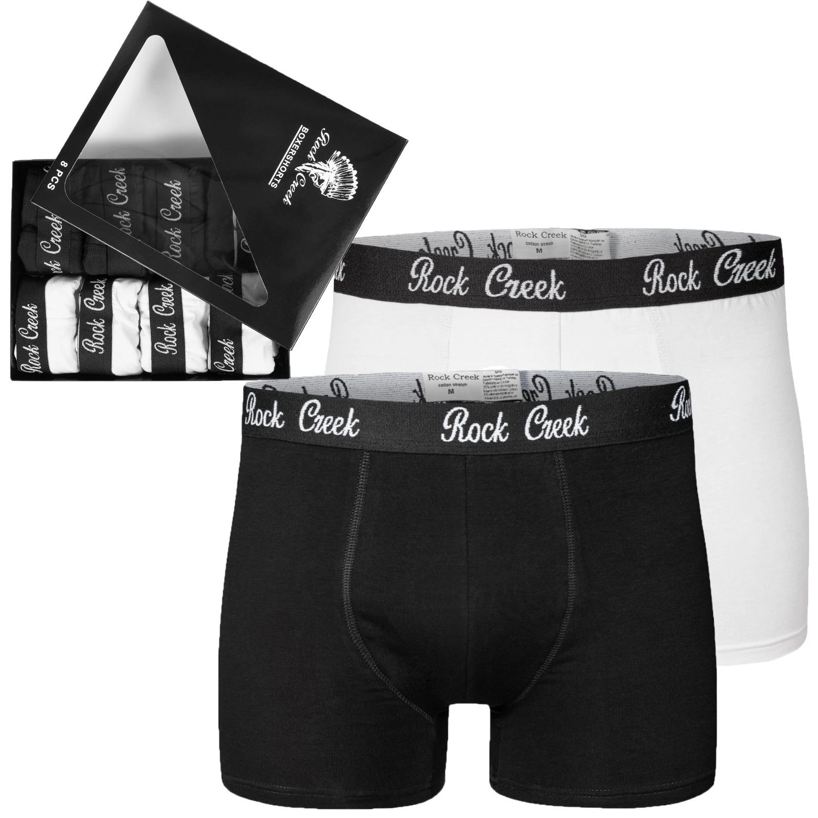 Rock Creek Boxershorts Herren Boxershorts 8er Set Schwarz Und Weiß H-218 3 Rock Creek Boxershorts Herren Boxershorts 8er Set Schwarz Und Weiß H-218