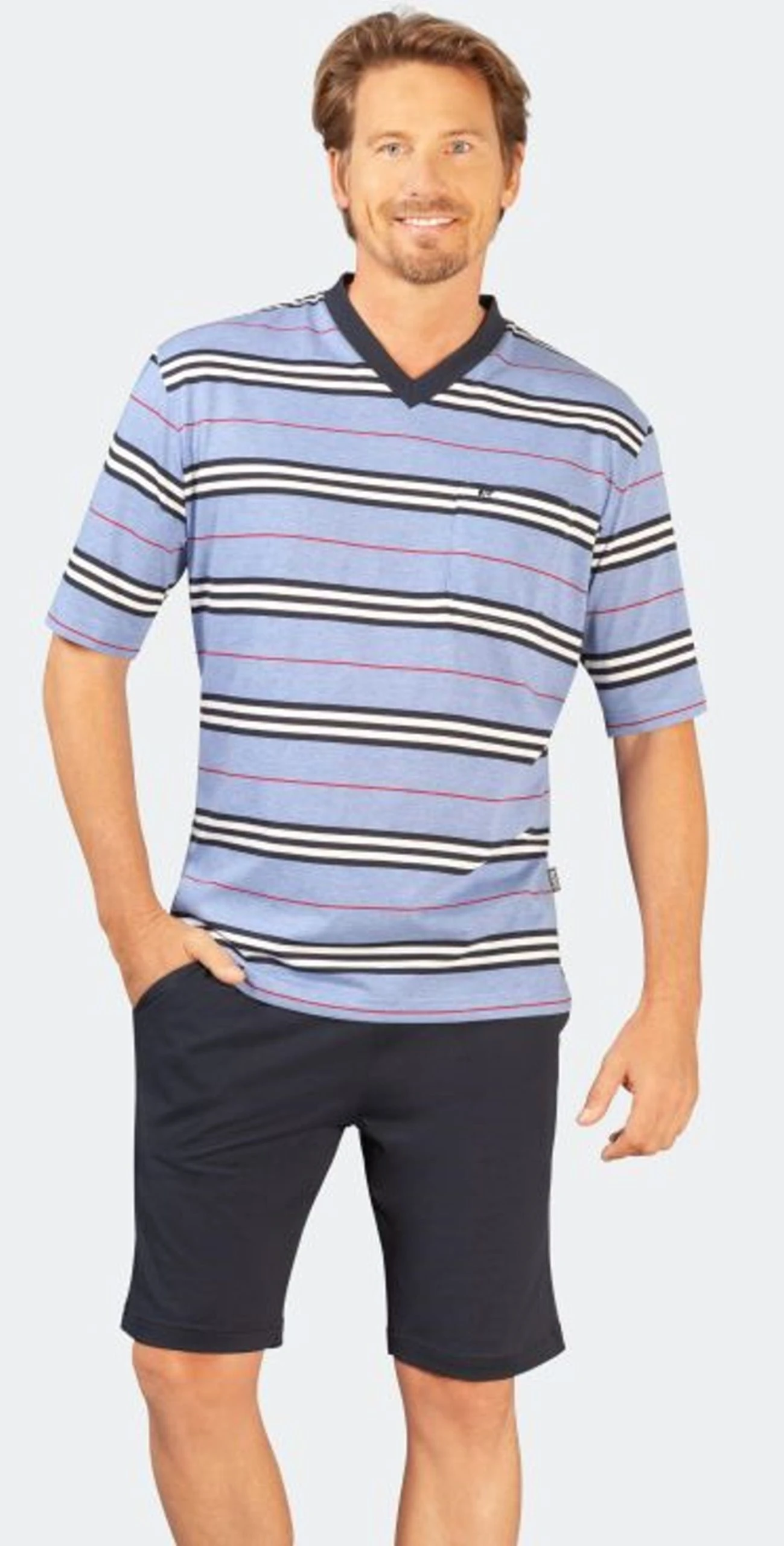 Hajo Schlafanzug Herren Pyjama Kurz (2 Tlg) Klima Komfort 3 Hajo Schlafanzug Herren Pyjama Kurz (2 Tlg) Klima Komfort