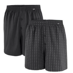 ADAMO Boxershorts Boxershorts Große Größen 2er Pack Dean Anthrazit Adamo (Packung, 2-St., 2er-Pack)