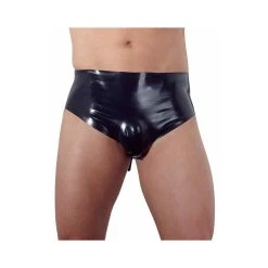 SMASH ME Slip Sexy Latex-Slip Mit Aufblasbarem Analplug Für Fetisch-Freunde