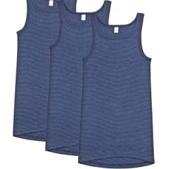 Ammann Unterhemd 3er Pack Jeans Feinripp (Spar-Set, 3-St) Unterhemd / Tanktop - Baumwolle - Im Sportlich-klassischem Schnitt