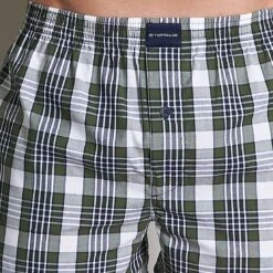 TOM TAILOR Boxershorts TOM TAILOR Herren Boxershort Grün Kariert 2er Pack (2-St) -Zimmerli Geschäft e05e5e4f 9644 5582 8318 d09775e49417