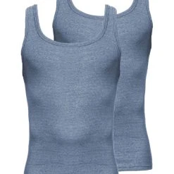 KUMPF Achselhemd 2er Sparpack Herren Unterhemd Feinripp Jeans (Spar-Set, 2-St) Hohe Markenqualität