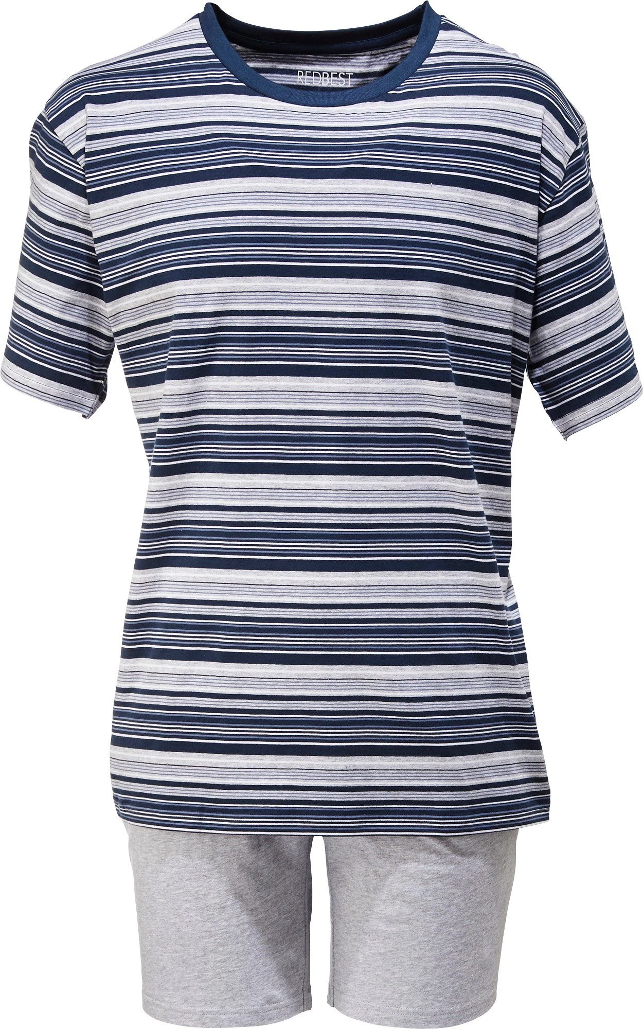 REDBEST Pyjama Herren-Shorty Single-Jersey Streifen 3 REDBEST Pyjama Herren-Shorty Single-Jersey Streifen