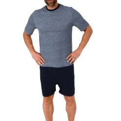 Normann Care Pyjama Herren Pflegeoverall Kurzarm Einteiler Mit Reißverschluss An Rücken Und Bein - 171 90 431