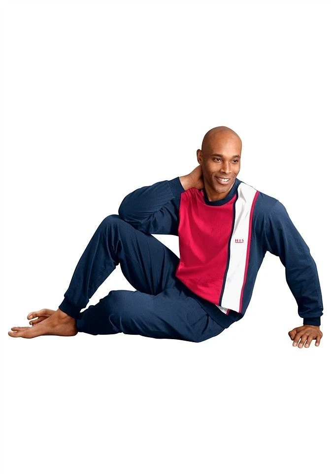 H.I.S Pyjama (2 Tlg., 1 Stück) Mit Breitem Streifen 3 H.I.S Pyjama (2 Tlg., 1 Stück) Mit Breitem Streifen
