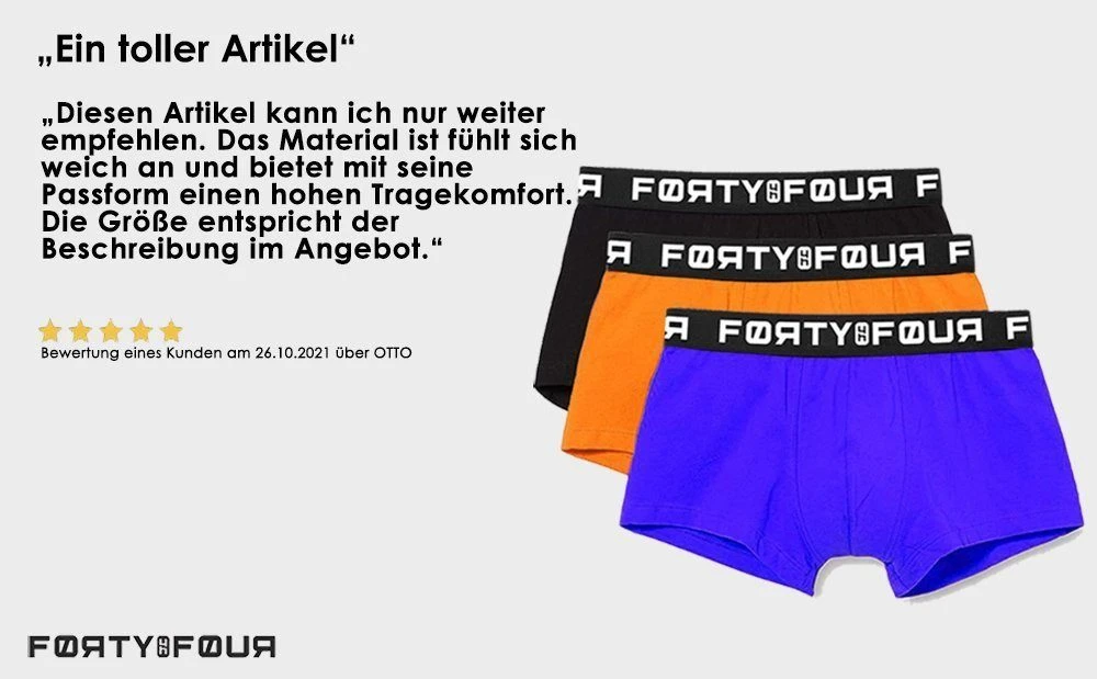 FortyFour Boxershorts Herren 15 Stück S-7XL Männer Unterhosen Bio-Baumwolle (Packung, 15-St., 15er-Pack) Kein Drückendes Band, Kein Nerviges Etikett 9 FortyFour Boxershorts Herren 15 Stück S-7XL Männer Unterhosen Bio-Baumwolle (Packung, 15-St., 15er-Pack) Kein Drückendes Band, Kein Nerviges Etikett – Bild 7