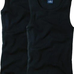 TOM TAILOR Unterhemd Herren-Unterhemd 2er-Pack Doppelripp Uni