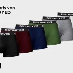 DSTROYED Boxershorts Herren 12 Stück S-7XL Männer Unterhosen Bio-Baumwolle (Packung, 12-St., 12er-Pack) Kein Drückendes Band, Kein Nerviges Etikett -Zimmerli Geschäft fa06bc4d 196f 42ba b7b9 8bee1f173e60