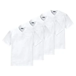 Schiesser Unterhemd 4er Pack American (Spar-Set, 4-St) Unterhemd / Shirt Kurzarm - Baumwolle -